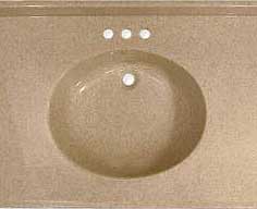 Flush oval bowl for bathroom vanity